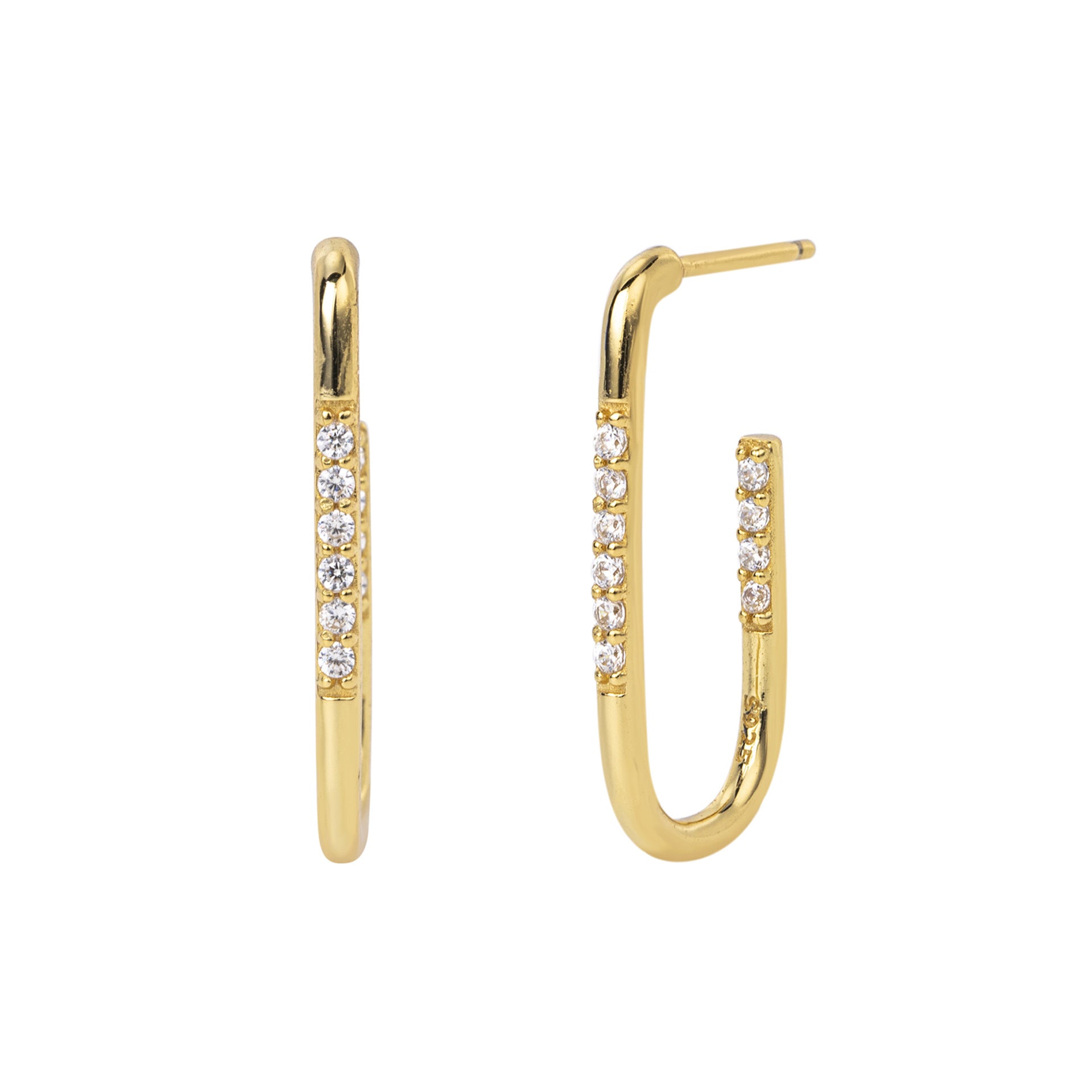 Wholesale  S925 Silver  Geometric U-shaped Earrings