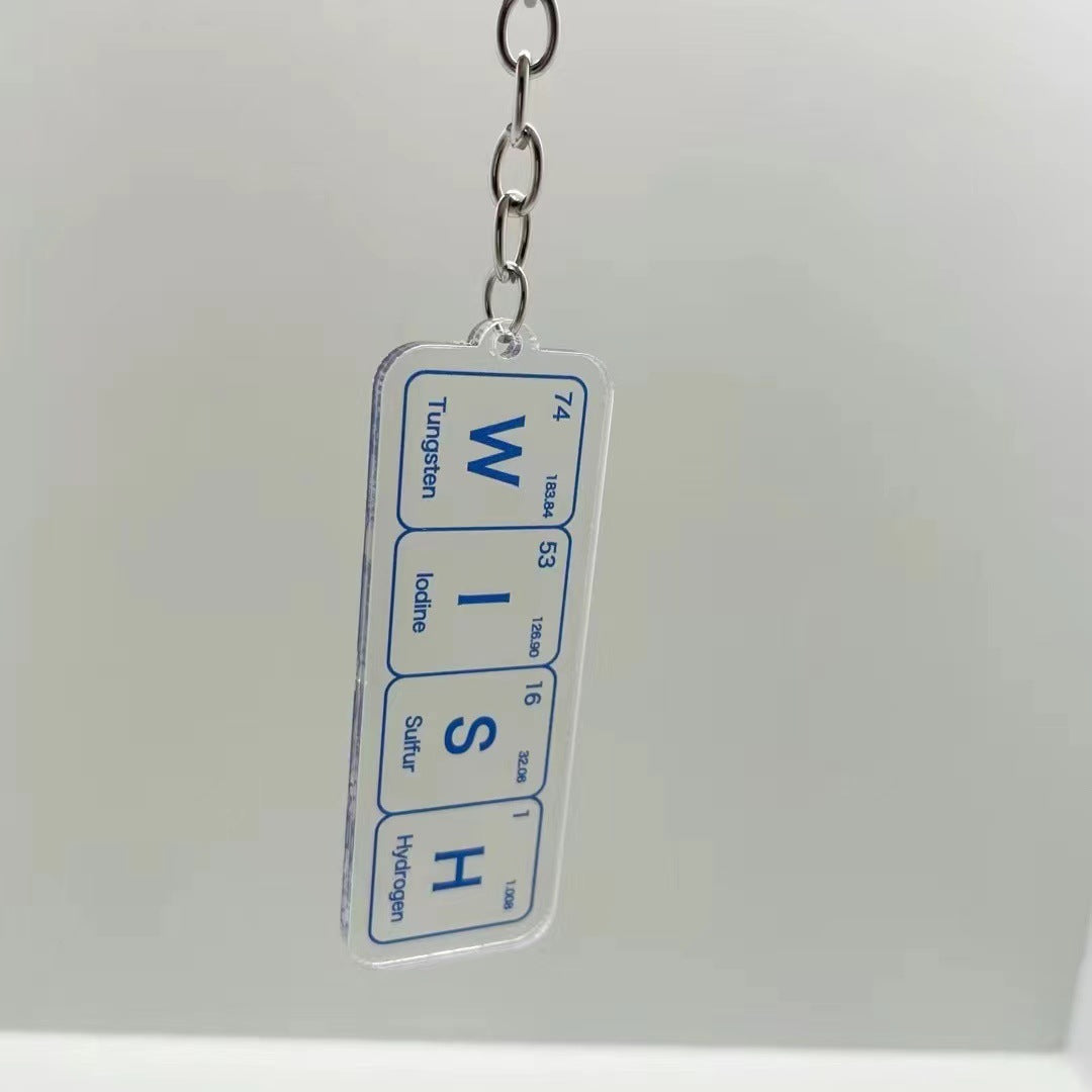 Wholesale chemical element acrylic keychains