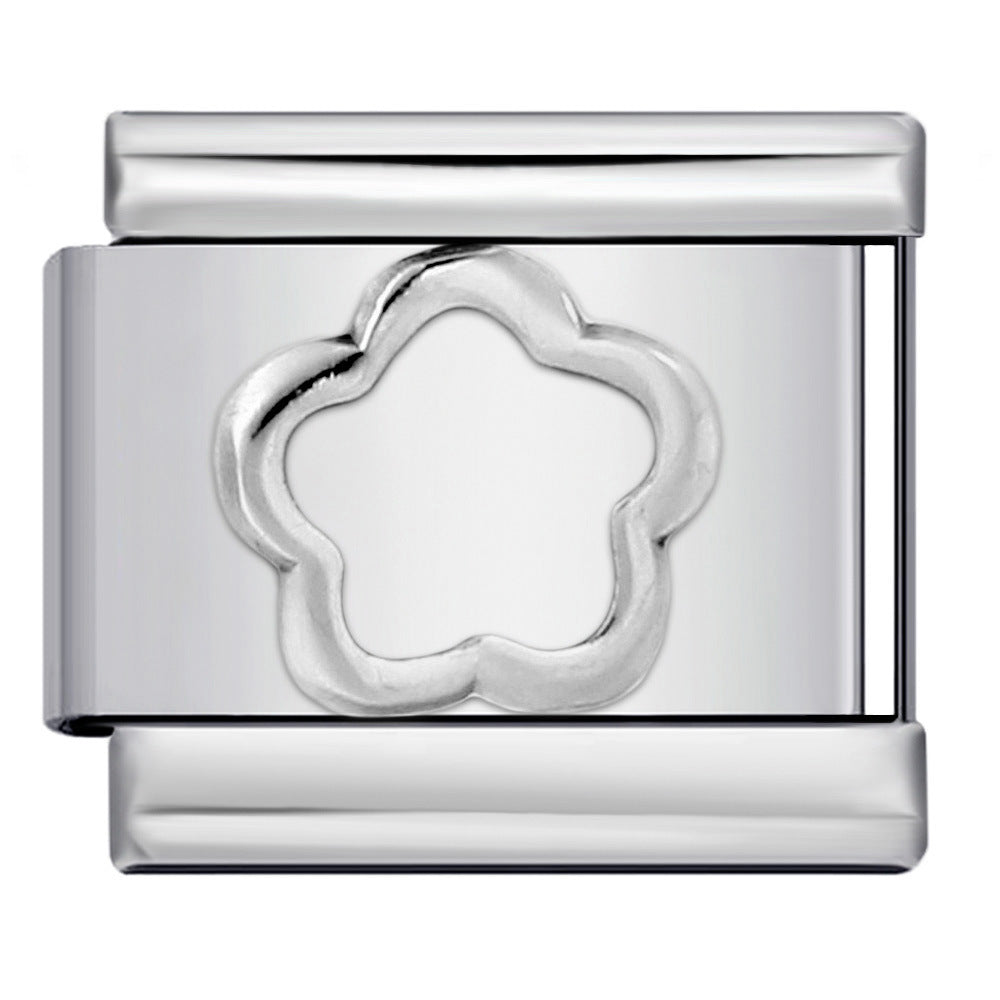 Wholesale Italian Charm Bracelet 9mm DIY Splicing Removable Gold and Silver Stainless Steel Composable Bracelet