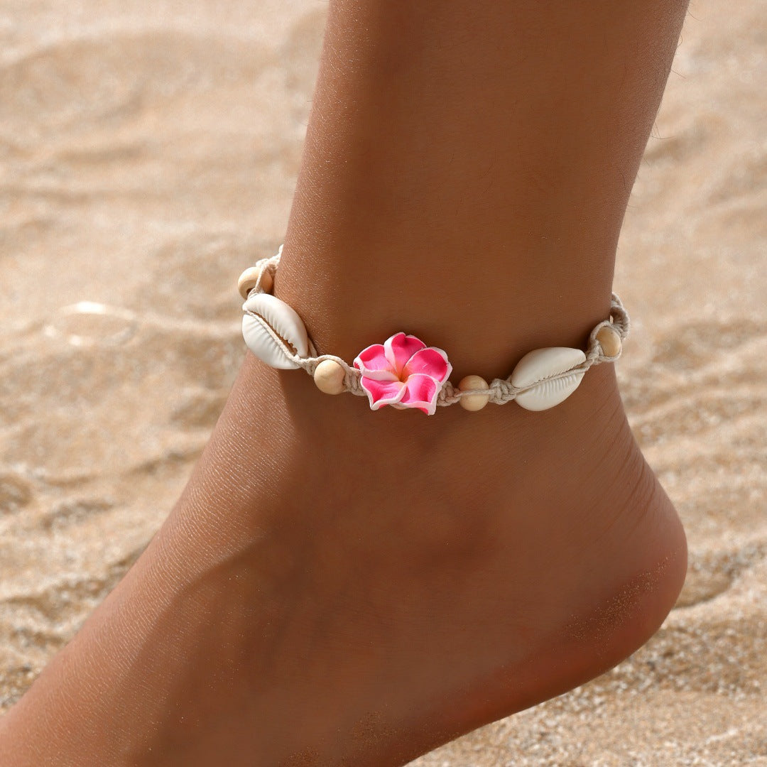 Wholesale Polymer Clay Flower Shell Necklaces Bracelet Anklets ACC-NE-Yeb002
