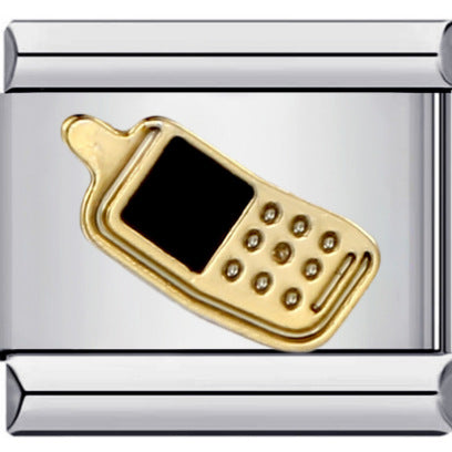 Wholesale Italian Charm Bracelet 9mm DIY Splicing Hat Phone Flag Stainless Steel Composable Bracelet