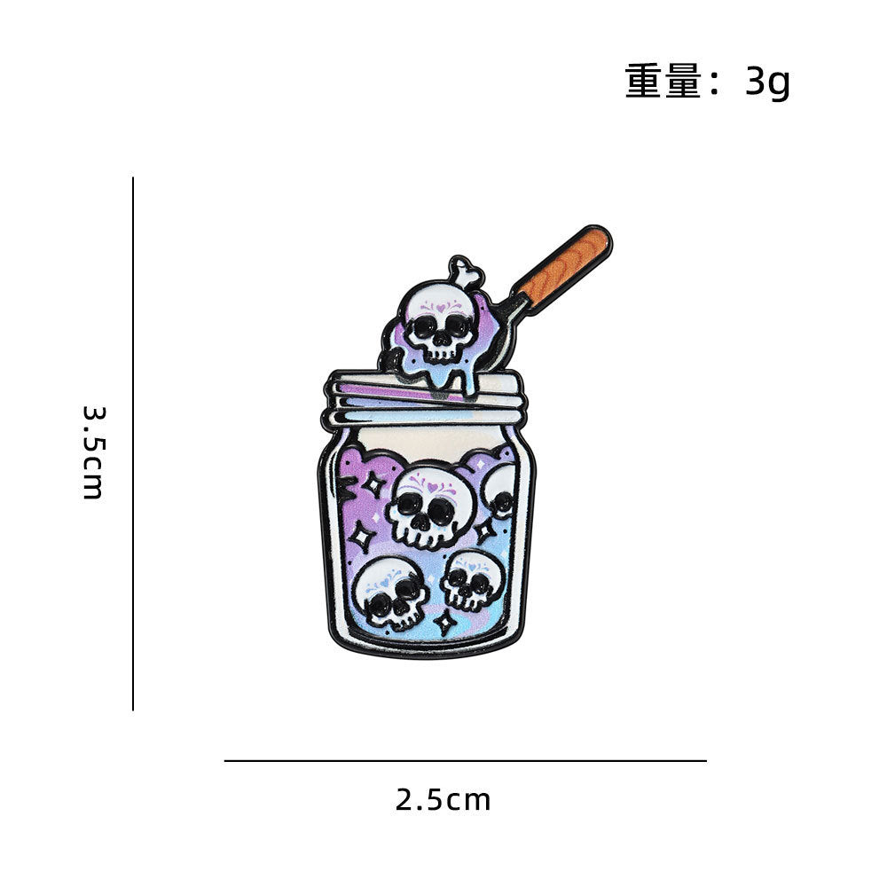 Wholesale  Skull Pumpkin Metal Pin Brooch Dark Style Decorative Jewelry Accessory For Party Gift
