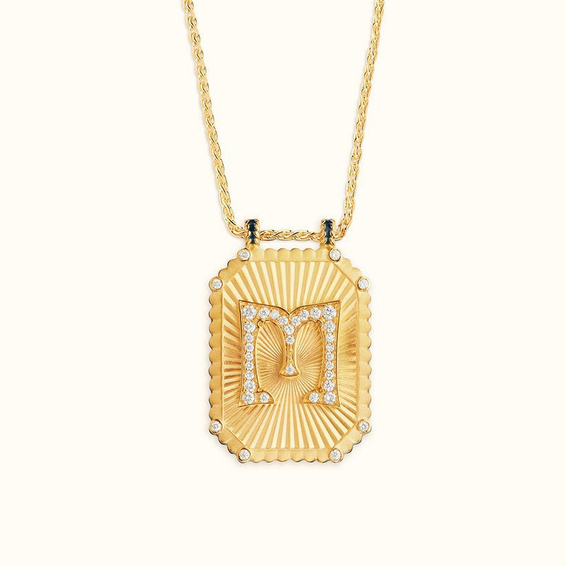 Wholesale  Square Brand Bohemian Art Retro Style Tarot Necklace