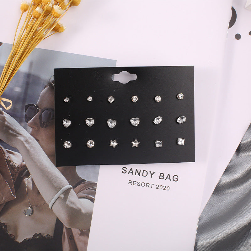 Wholesale Alloy 9 pairs/ set earrings set