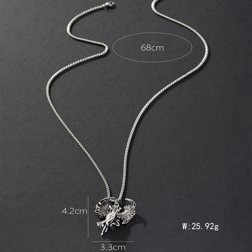 Wholesale Cold Wind Devil Design Stainless Steel Pendant Chain Fashion Accessory for Men Women Boutique Gift