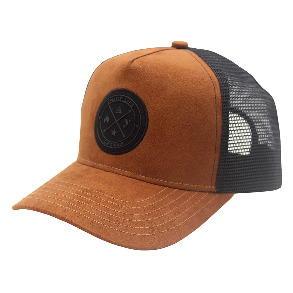 Wholesale round logo letter mesh baseball cap