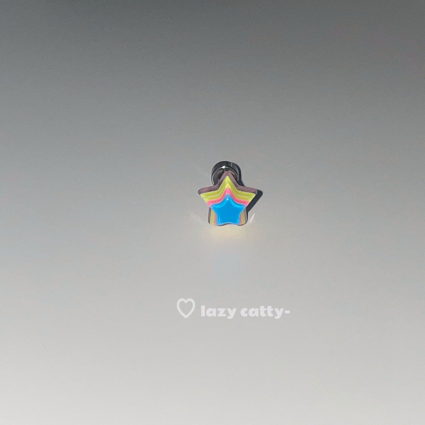 Wholesale Titanium Steel Dopamine Candy Star Heart Earrings