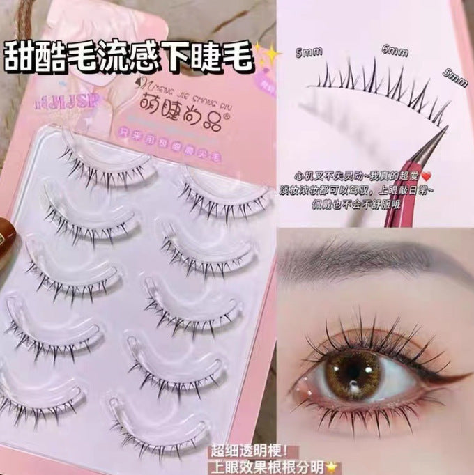 Wholesale 12 Rows of Large Capacity Comic Natural Single Cluster Segmented False Eyelashes ACC-FS-Rous003