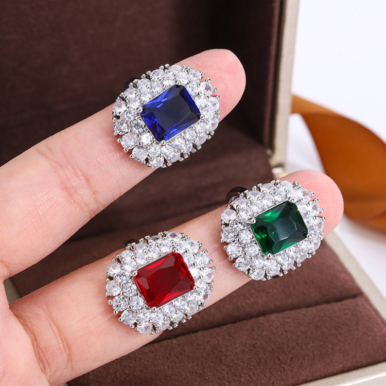 Wholesale  colorful  ring  popular retro  jewelry adjustable  ring