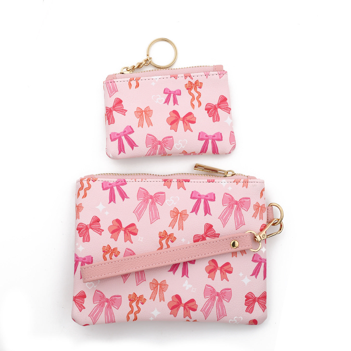 Wholesale Bow-knot card holder Wristlet Keychain