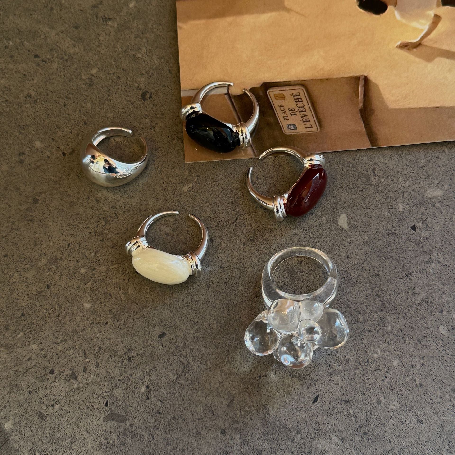 Wholesale Oval Drip Oil Finish Ring Trendy Fashion Accessory for Everyday Wear and Gift