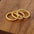Wholesale simple circle frosted gold-plated plain ring