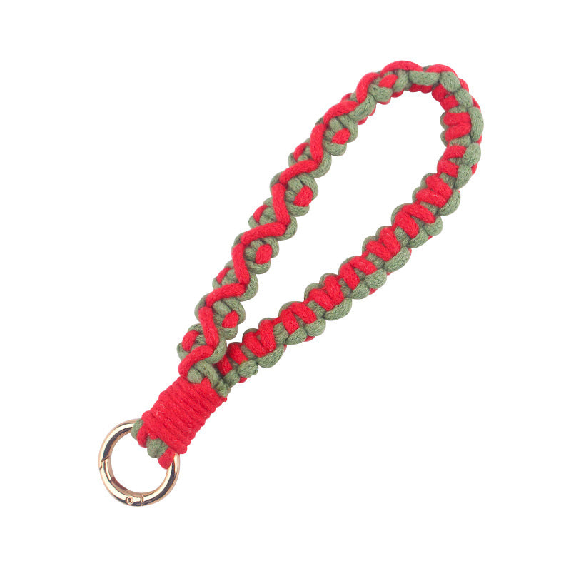 Wholesale hand-woven wrist strap keychain