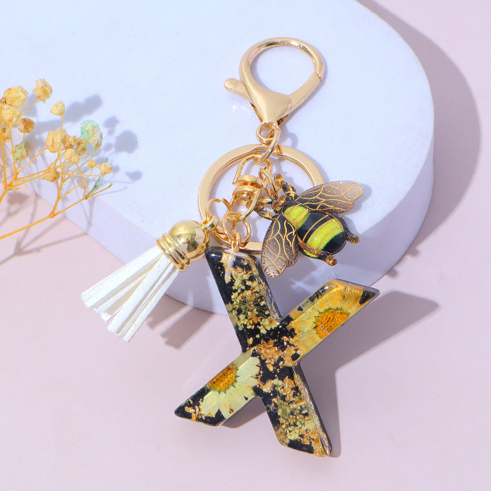 Wholesale Resin Bee Letter Bag Charm Decorative Accent Gift for