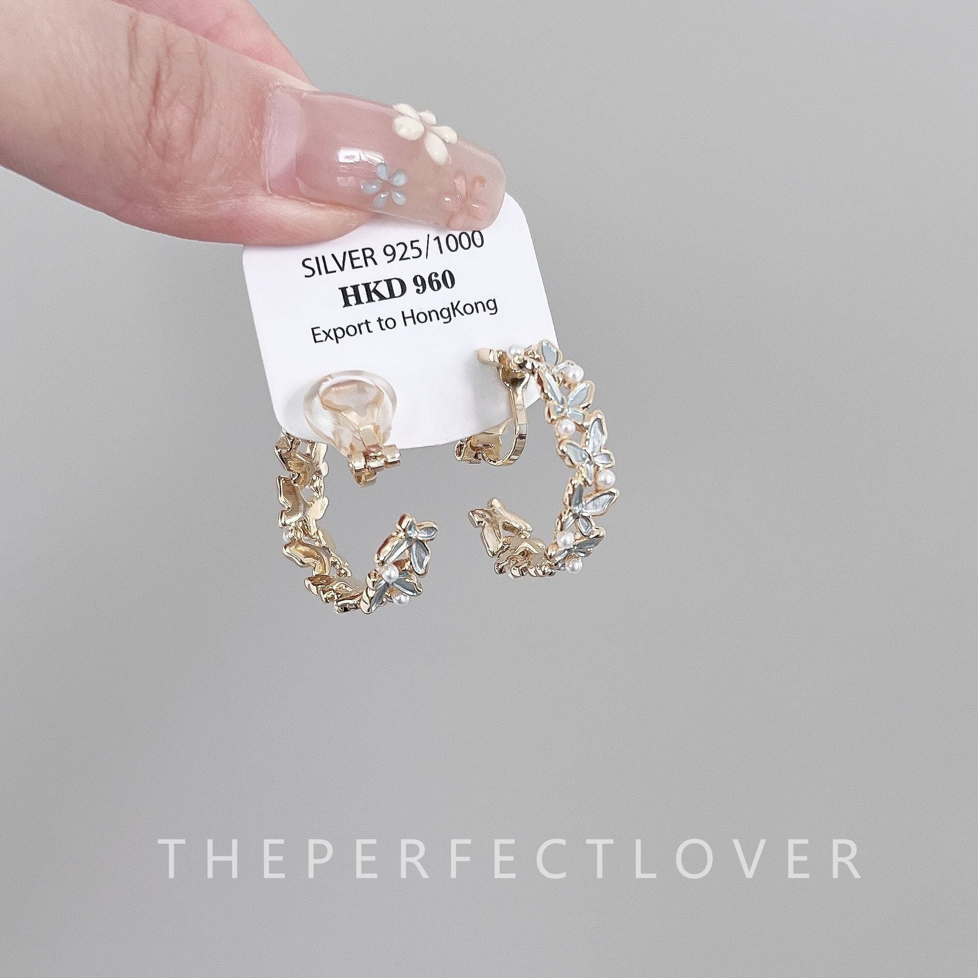 Wholesale Smart Pearl Butterfly Arc Earrings ACC-ES-ZhiRui007