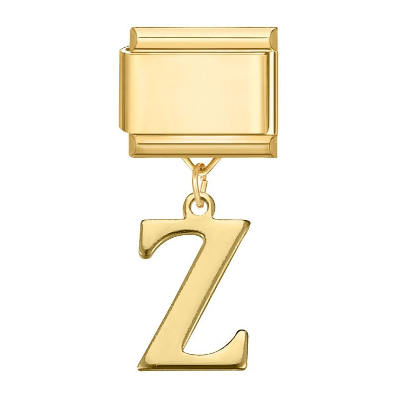 Wholesale 9mm Italian Charm Starter Bracelets DIY Letter Series Stainless Steel Composable Bracelet