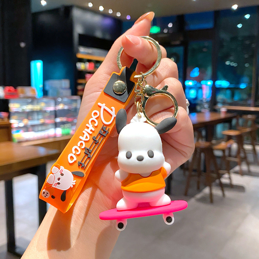 Wholesale Cartoon Puppy PVC Soft Glue Cute Keychain ACC-KC-XinShu017