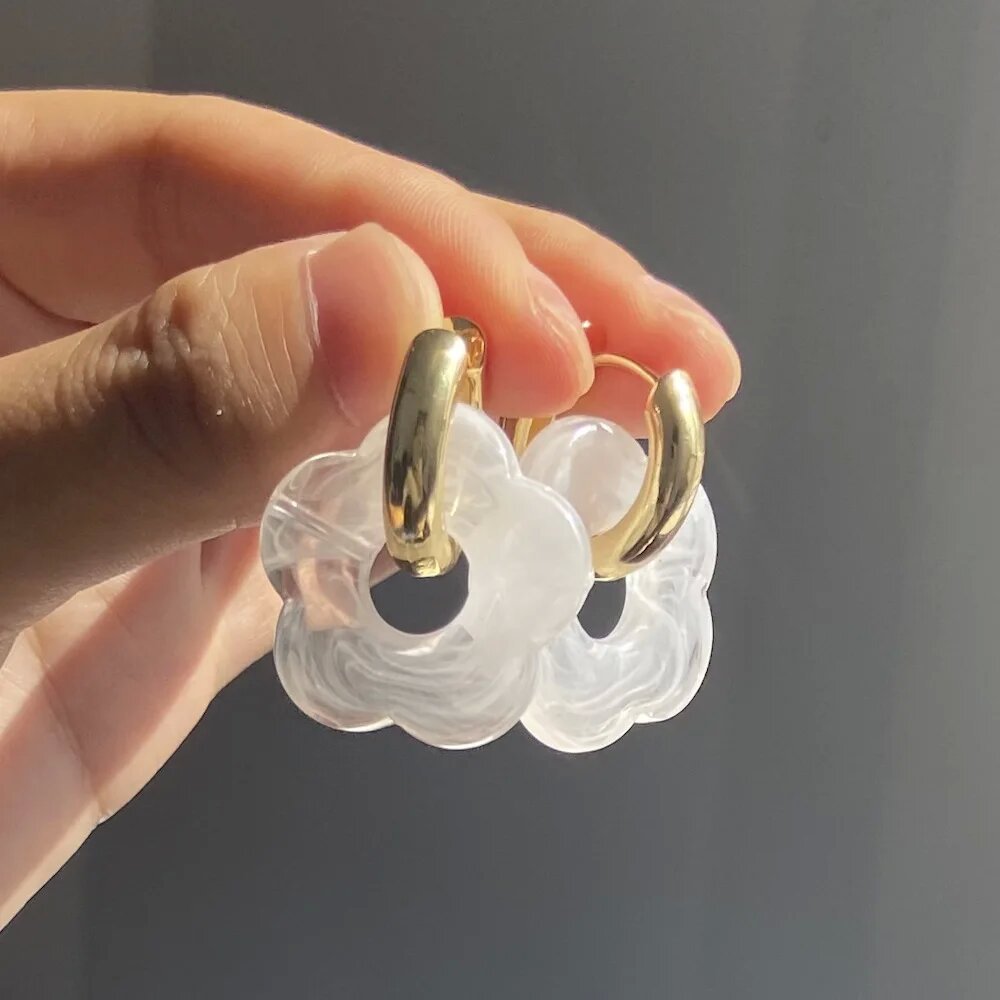 Wholesale Colorful Flower Acrylic Earrings