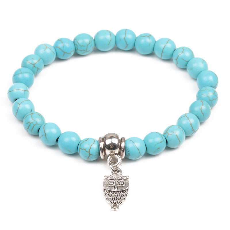 Wholesale Turquoise Beaded Bracelet Beach Turtle Design Travel Commemoration Gift