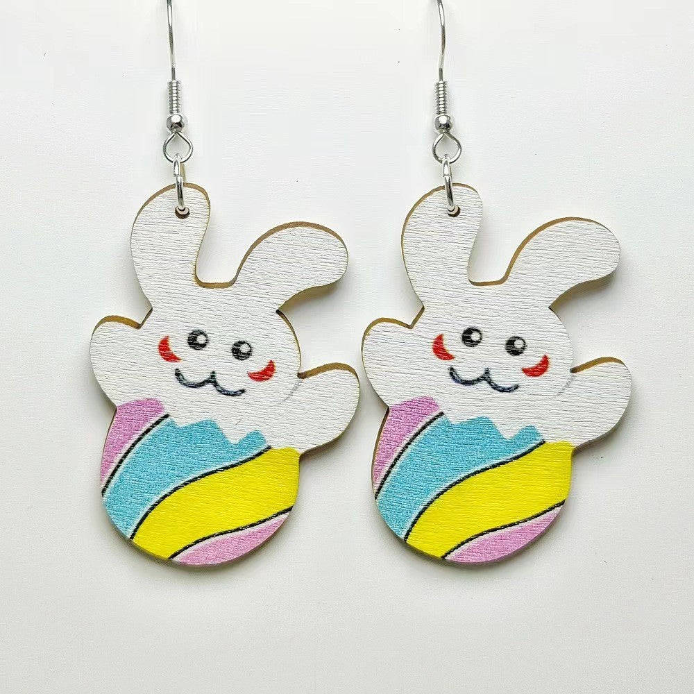 Wholesale Easter Cute Bunny Egg  Acrylic Earrings