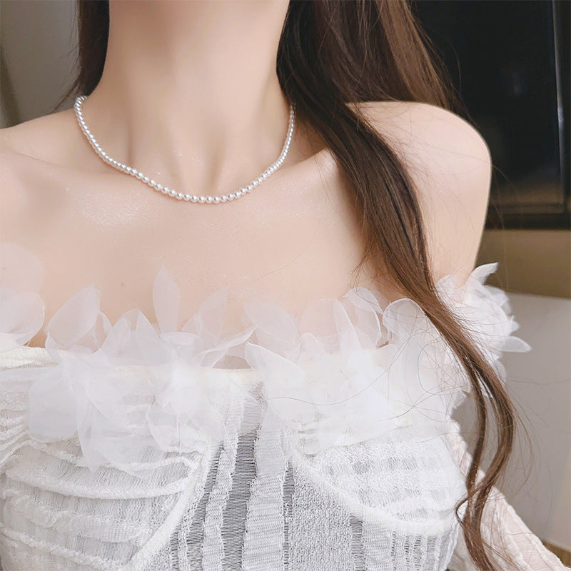 Wholesale Vintage Pearl Necklace Light Luxury Necklaces Sweater Chain ACC-NE-Miaosi014