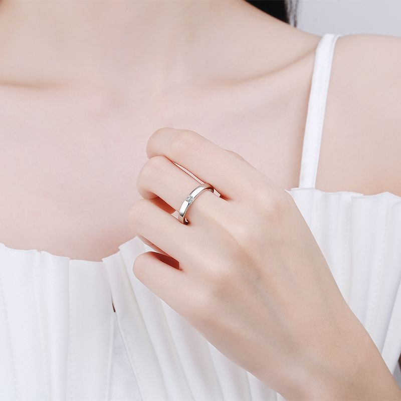 Wholesale Sterling Silver Mossan Diamond Ring