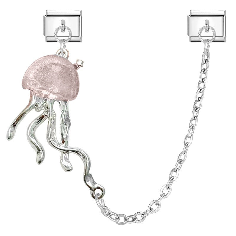 Wholesale 9mm Italian Charm Starter Bracelets DIY Double Hanger Stainless Steel Composable Bracelet