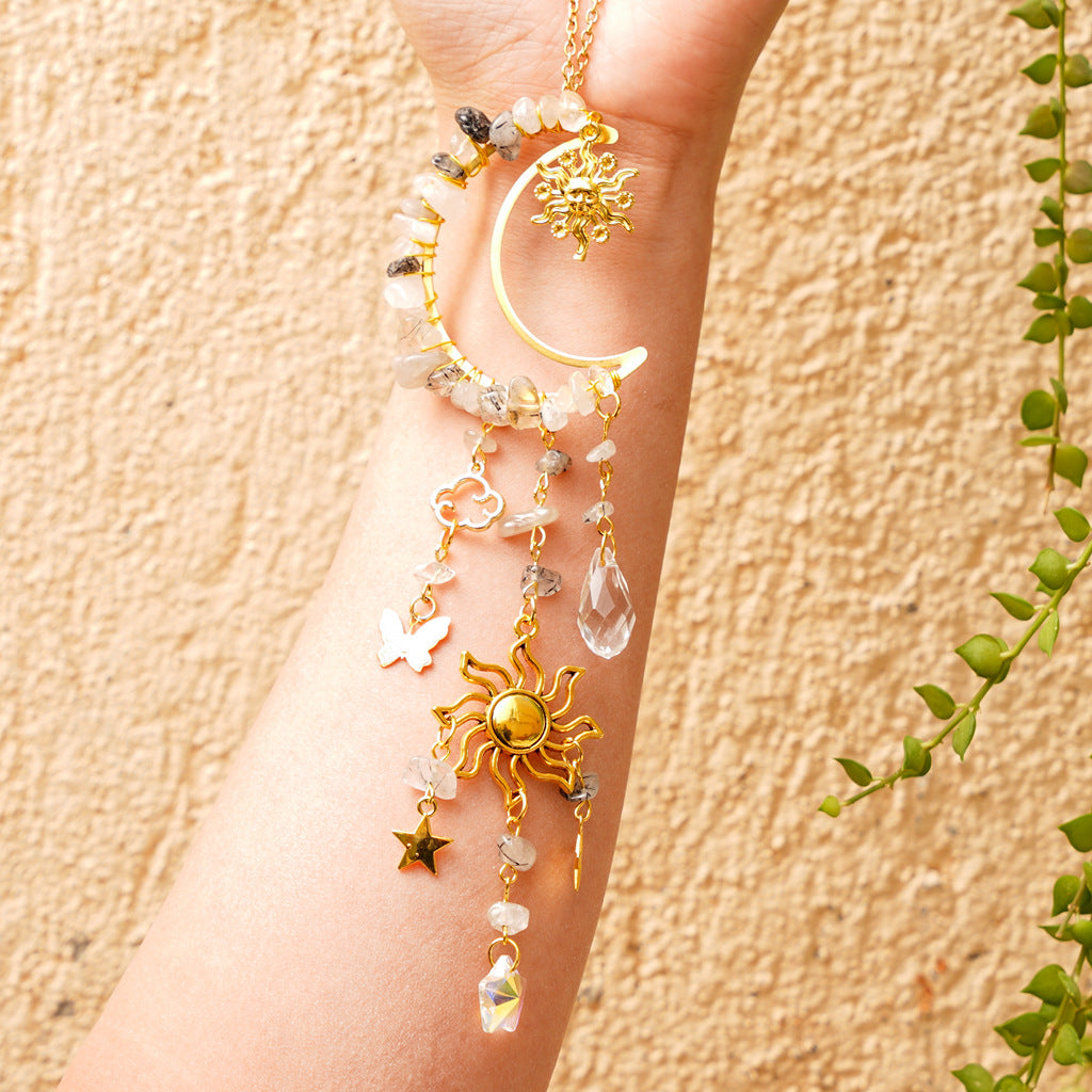 Wholesale Natural Crystal Gravel Sun Catcher Wind Chime ACC-WS-RongGuan002