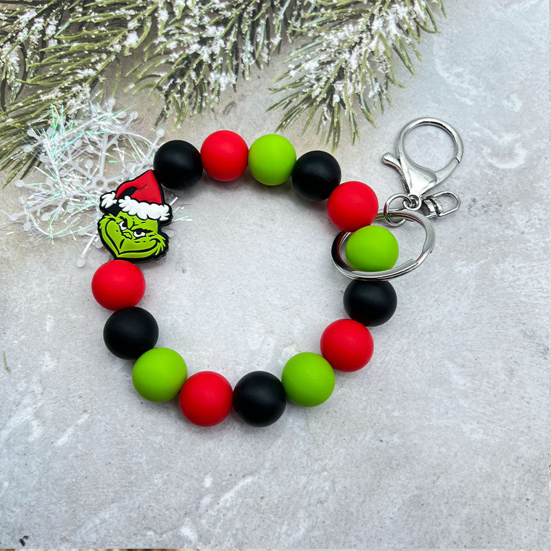 Wholesale Christmas Green Monster Series Wrist Keychain ACC-KC-JiuYa010