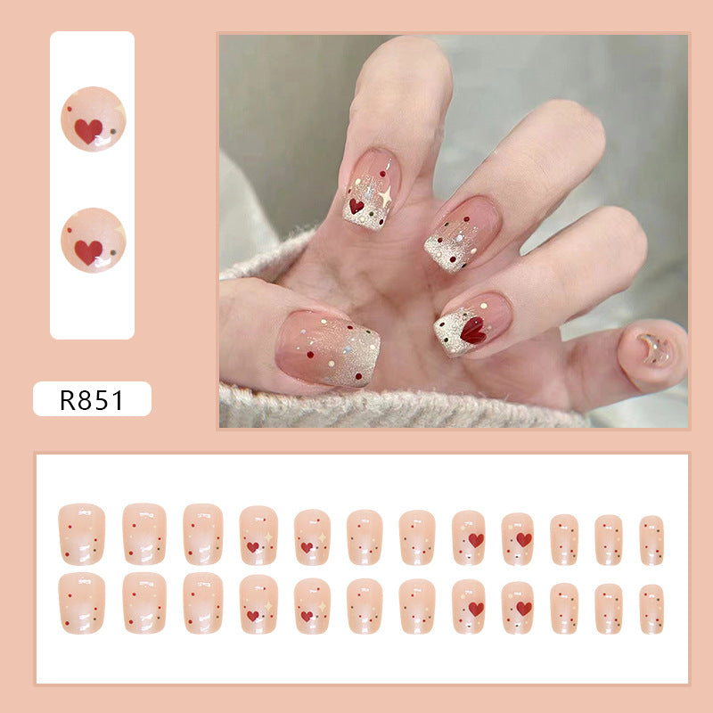 Wholesale 24 Pieces/box Heart Star Nails Kits Nail Stickers