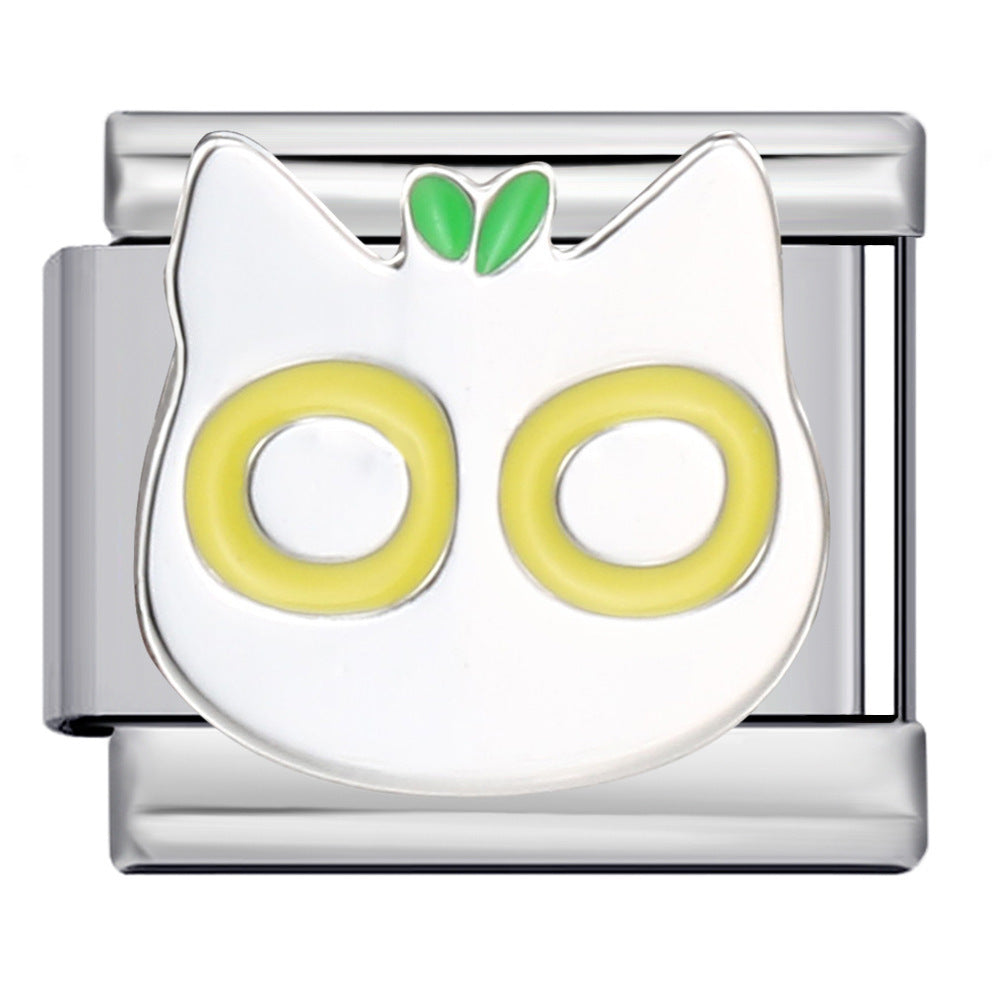 Bracelet de charme italien 5pcs 5pcs 9 mm BRACET DE CARTOONES ANIMALES CARTOONS ANIMAL