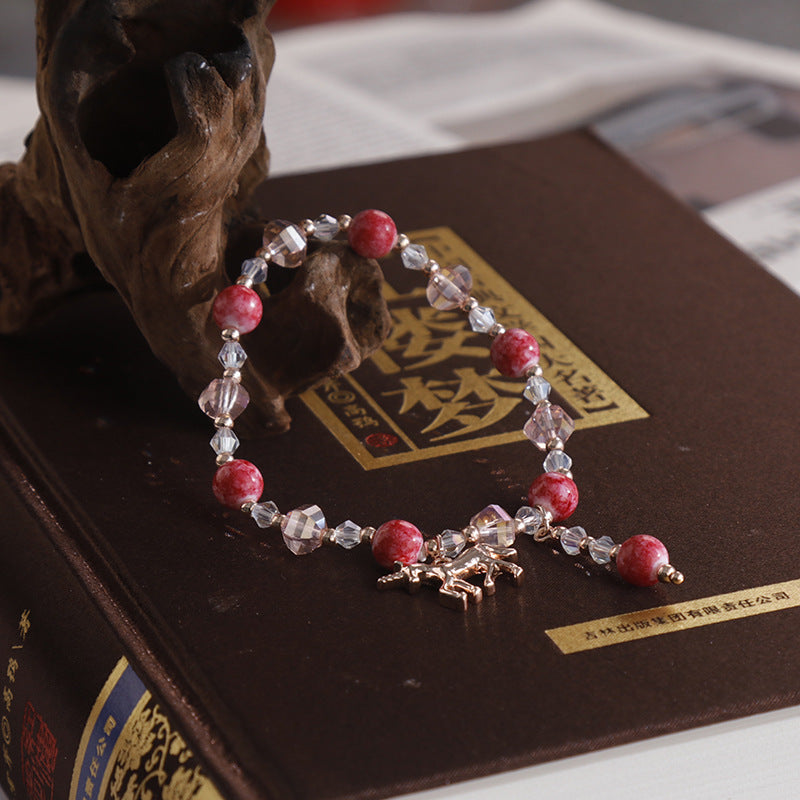 Wholesale  Rainbow Crystal Unicorn Bracelet