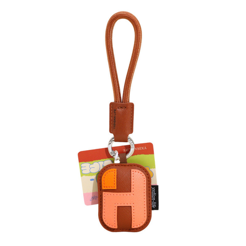 Wholesale Trendy 26 Letter PU Leather Keychain Pendant Graduation Gift Car Key Accessory