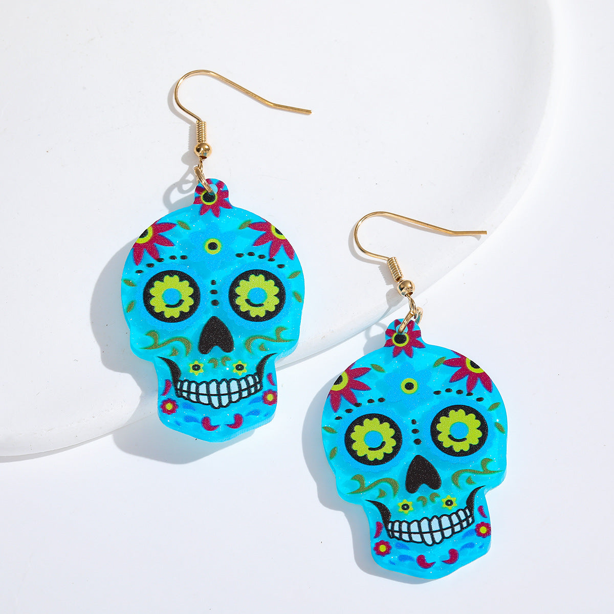 Wholesale Halloween Acrylic Skull Earrings ACC-ES-AnDao020