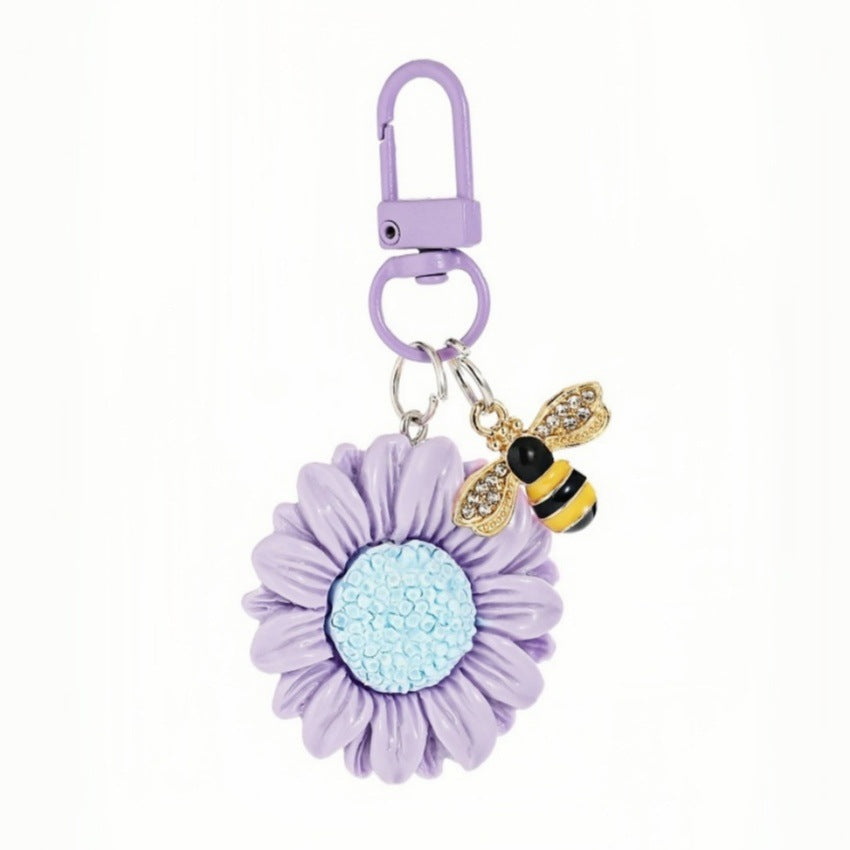 Wholesale Stylish Resin Sunflower Keychain,  Cute Phone Accessory for Everyday Use