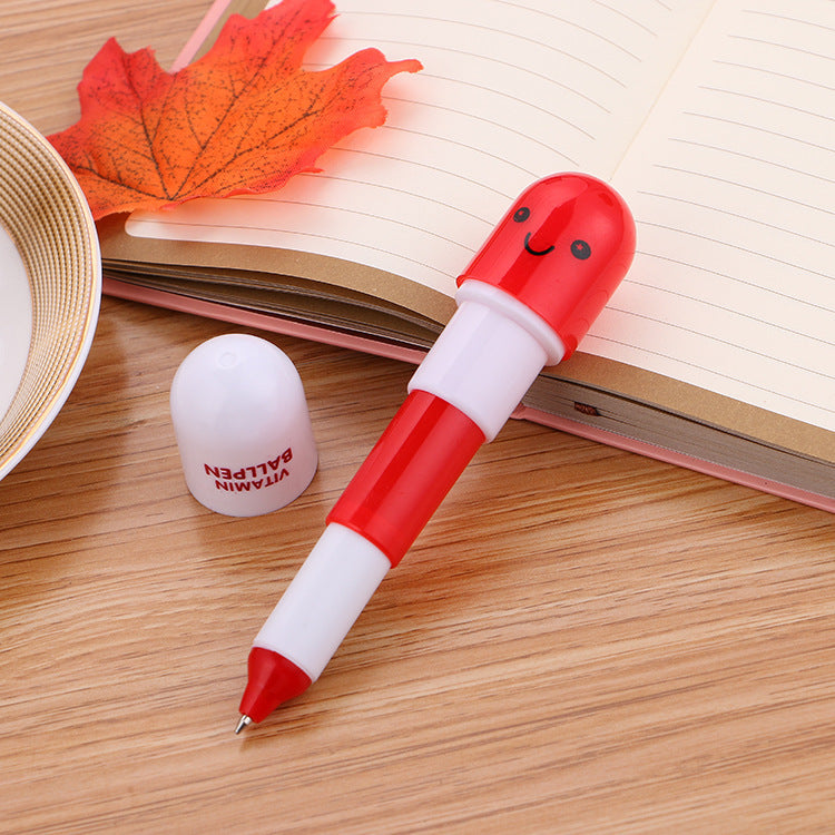 Wholesale Cute Pill Ballpoint Pen Cartoon Retractable Capsule Pen ACC-PN-Liuj015