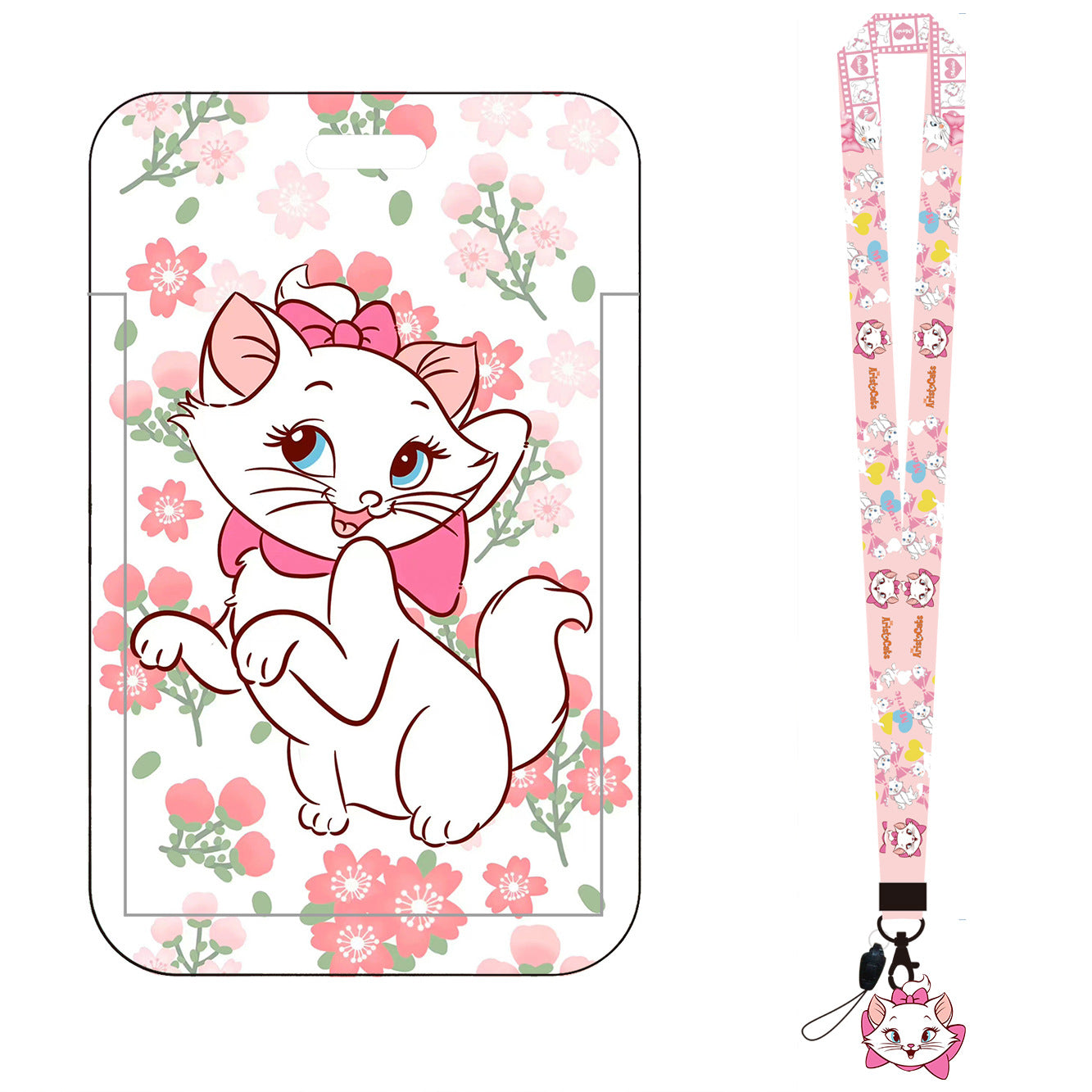 Wholesale Cartoon Children Cat Card Holder Style Long Lanyard Keychain ACCVIP-KC-AShi001