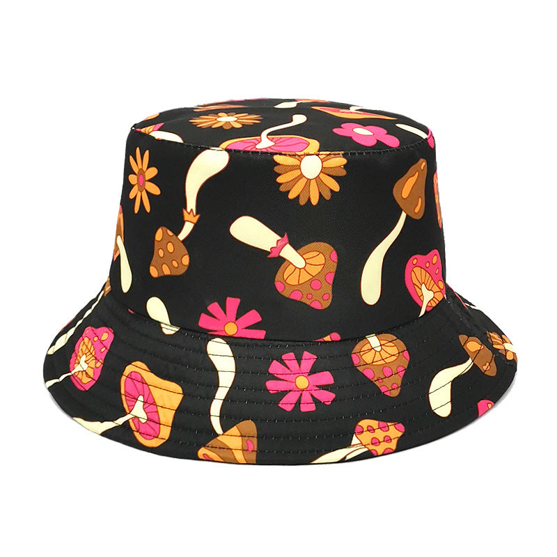 Wholesale Colorful Mushroom Pattern Bucket Hat ACC-HT-ShunMa003