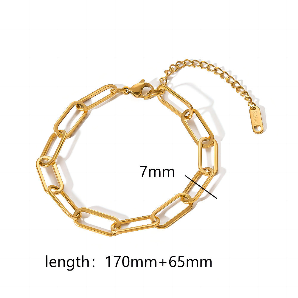 Wholesale DIY bracelet 18k gold stainless steel chain bracelet with a high-end feel