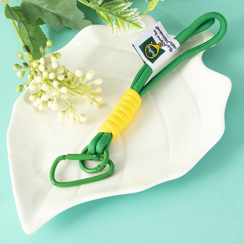 Wholesale Color matching lanyard nylon braided rope keychain