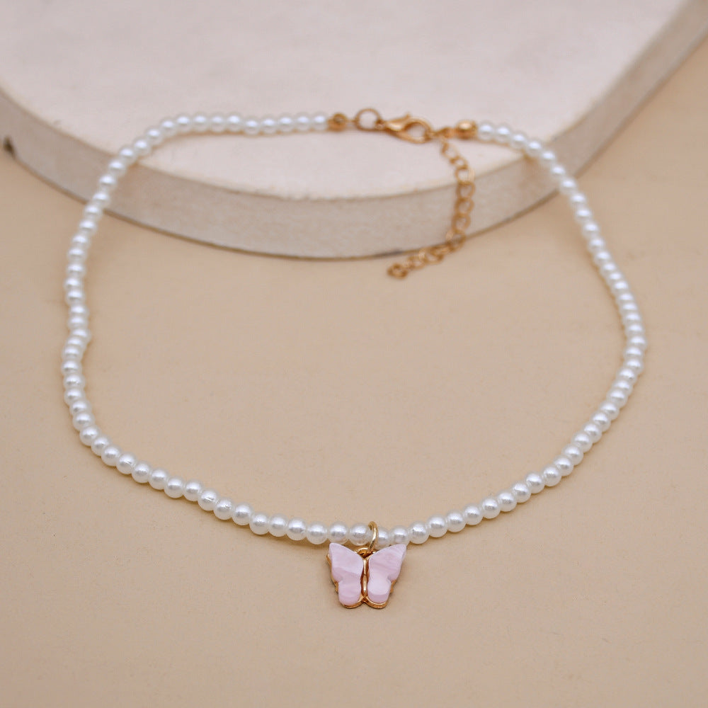 Wholesale  Cat's Eye Butterfly Pearl Necklace