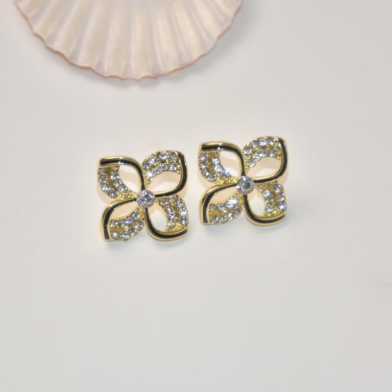Wholesale Four Leaf Flower Petals Earrings