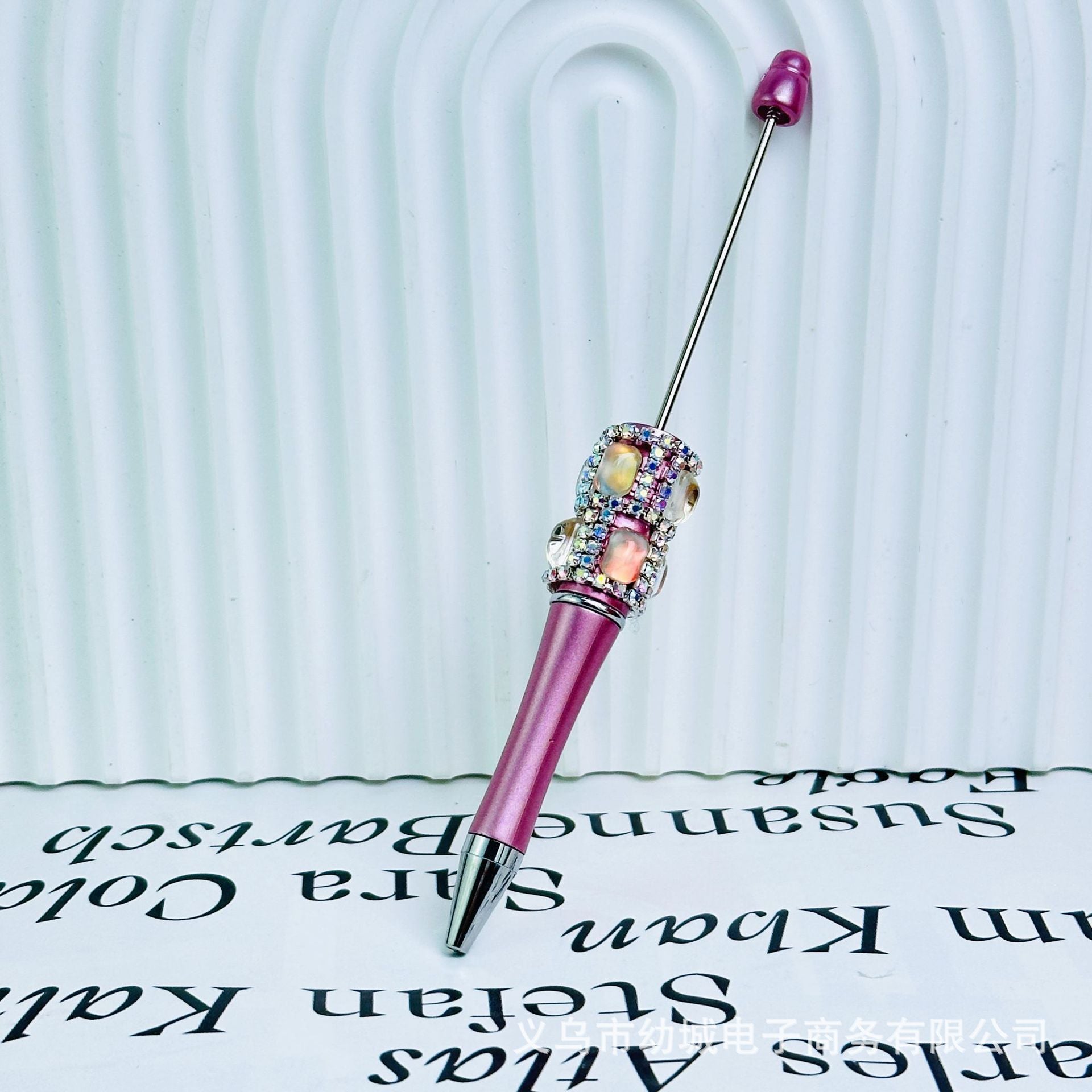 Wholesale 10pcs Creative DIY bright diamond beadable pens