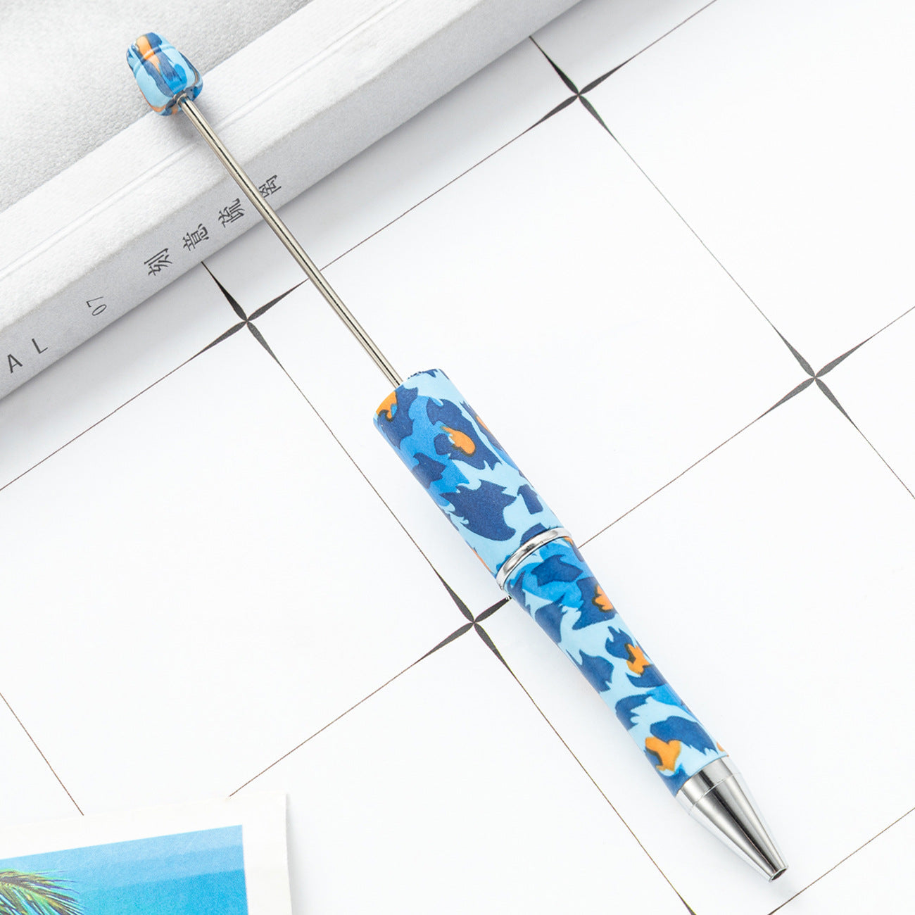 Wholesale Beadable Pens Cow Print Leopard Print Christmas Plastic Pen DIY for Beaded