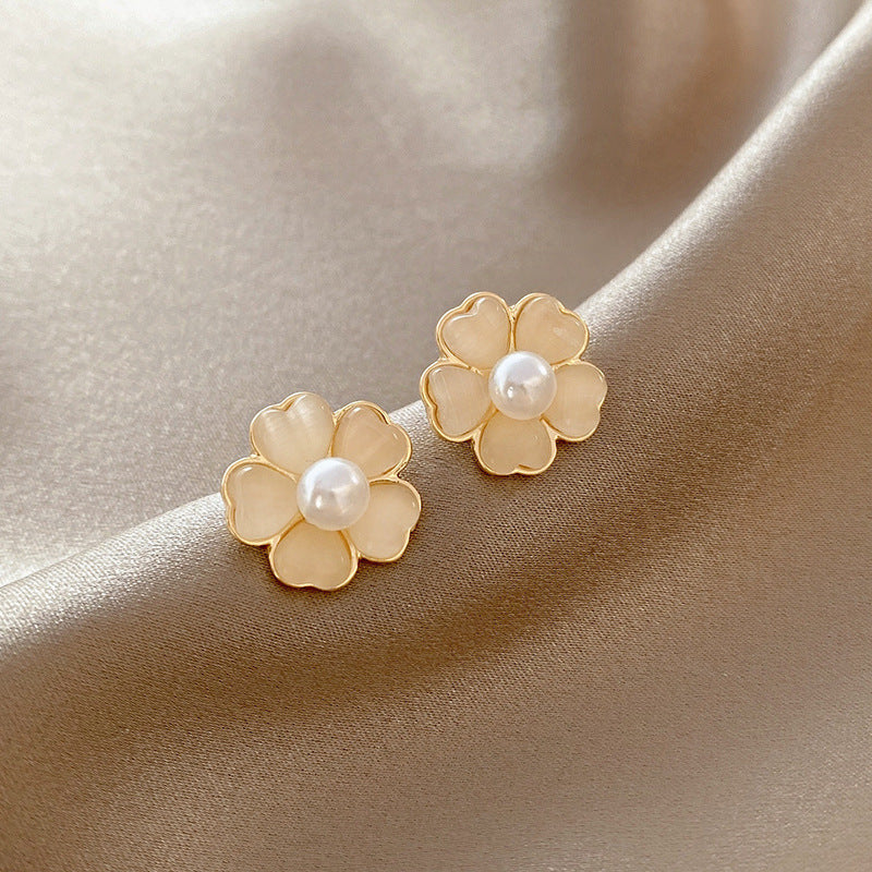 Wholesale  S925 Silver Pin  Earrings Pearl Ear Jewelry