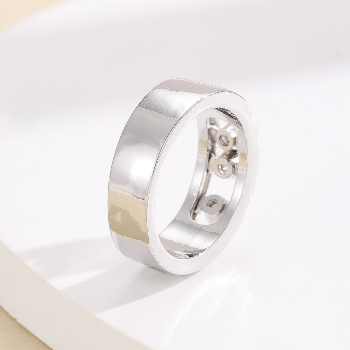 Wholesale Copper Electroplated Gold Geometric Ring Stylish Jewelry Accessory Gift