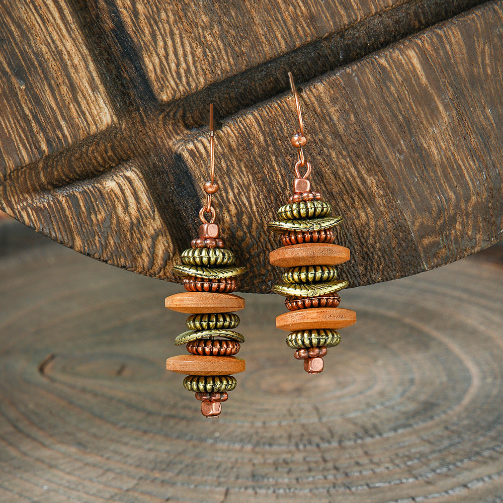 Wholesale Retro Bohemian Alloy Geometric Earrings for Everyday Wear
