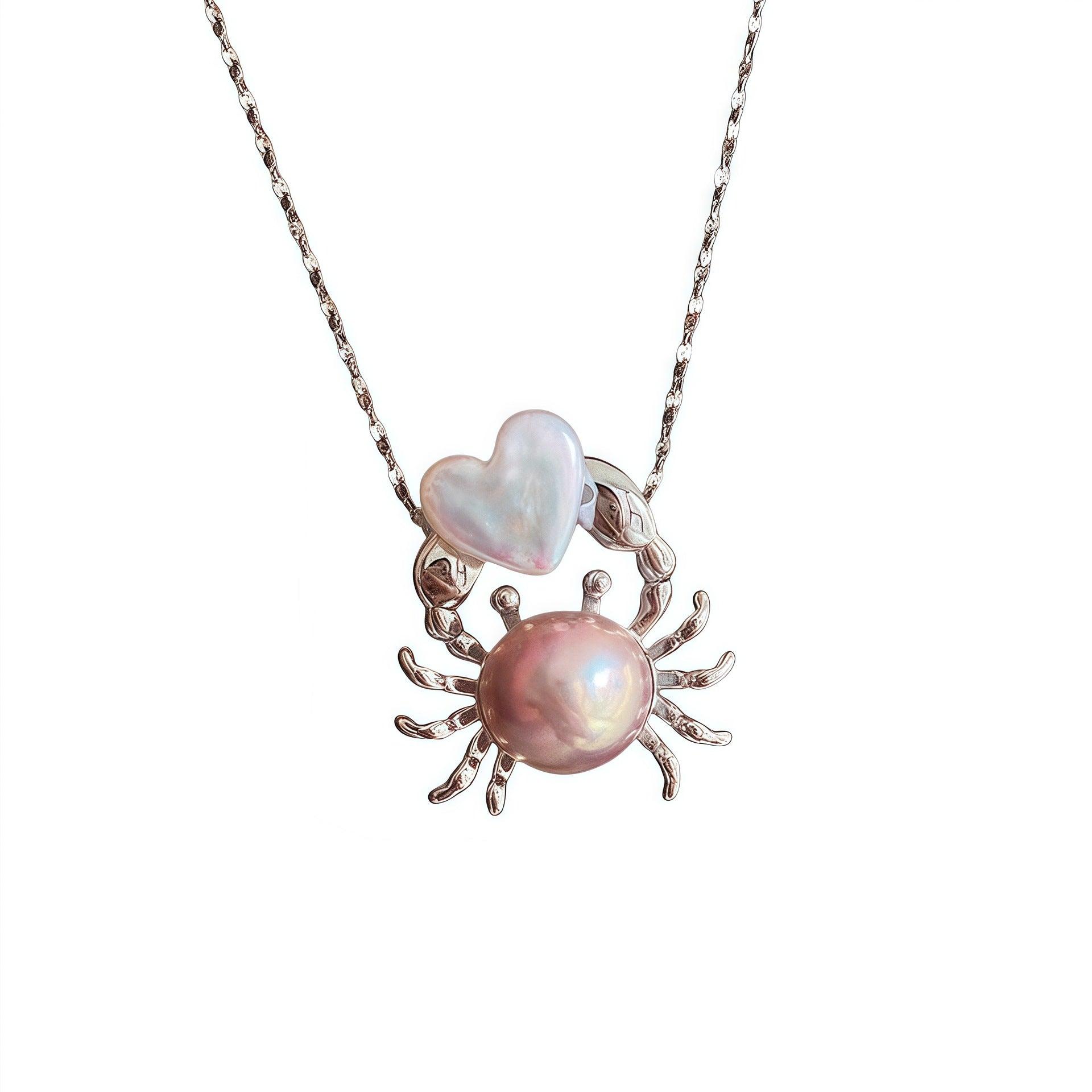 Wholesale Pearl Heart Crab Necklace