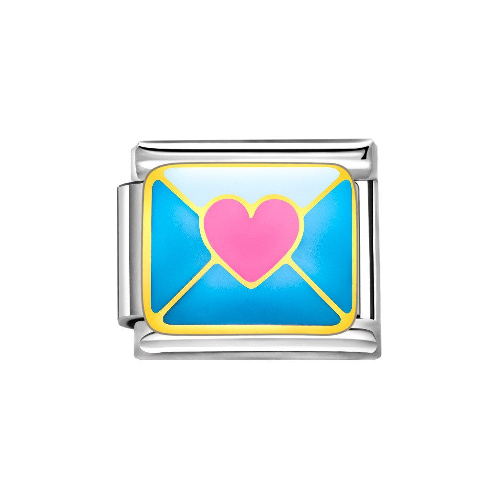 Wholesale Italian Charm Heart Titanium Steel Module Bracelet Free  Matchinging Splicing DIY Charms