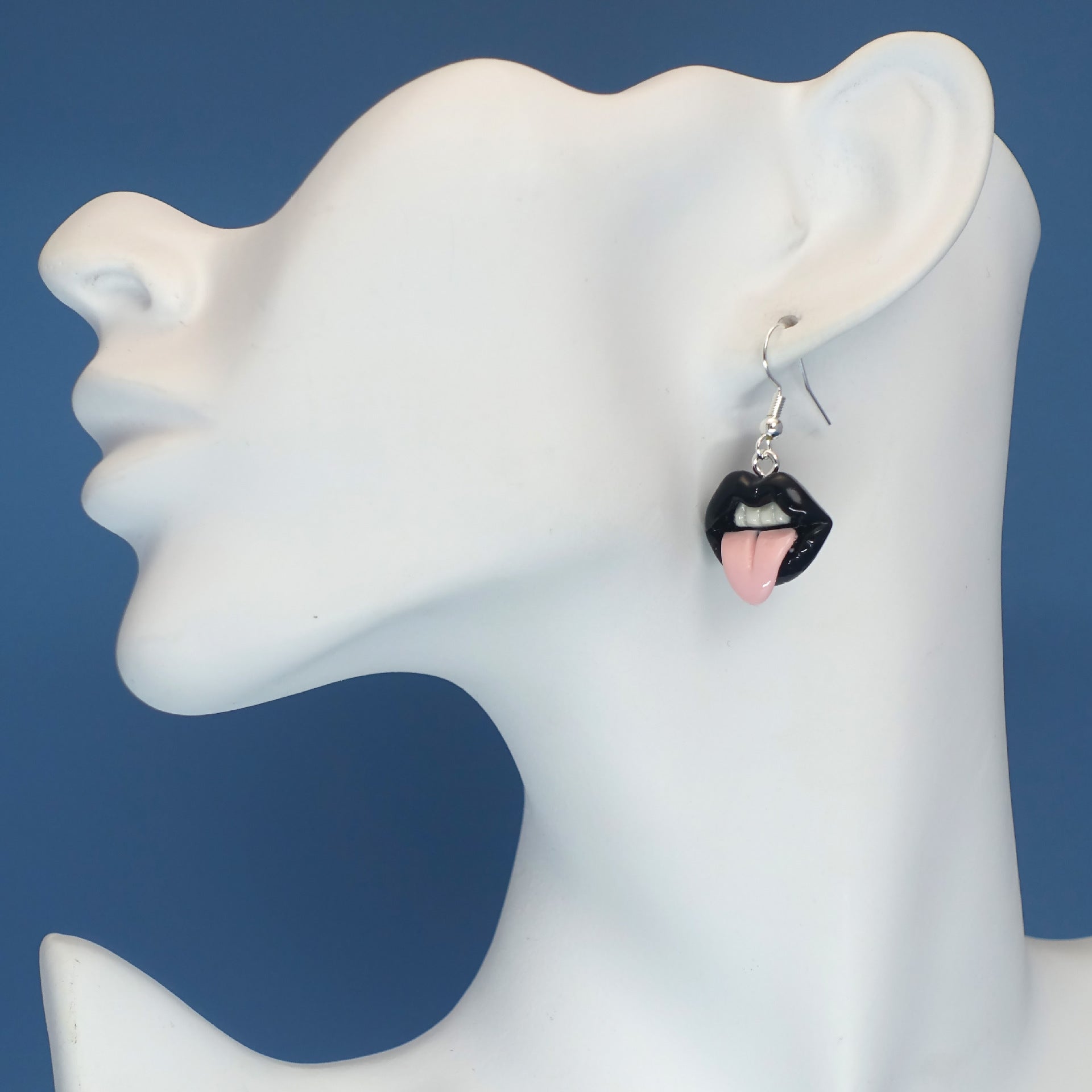 Wholesale wizard lips flame red lip Earrings